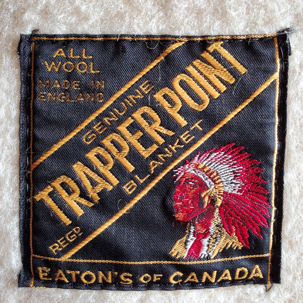Vintage 1960s Hudsons Bay Company Trapper Point Blanket HBC Queen Size 4 point